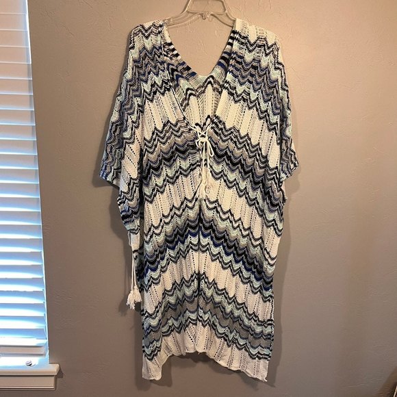 Handmade boho Knitted Crochet Swimsuit Coverup Beach Beachy Pool - Picture 3 of 13